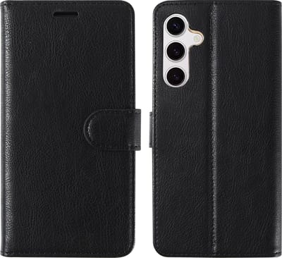 Hoesje Geschikt Voor Samsung Galaxy A16 Hoesje met Pasjeshouder – bookcase Portemonnee – Zwart