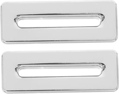 Overloopafdekking Set - Wastafel Inzetstuk - Water Overloop Voorkomen - Eenvoudige Montage - 5.3 x 2 x 1.9 cm - Zilver