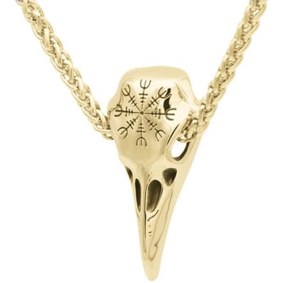 Retro Persoonlijkheid Viking Slavische Kompas Kraai Schedel Hanger Kettingen voor Mannen Trend Klassieke Rock and Roll Feest Sieraden Cadeau
