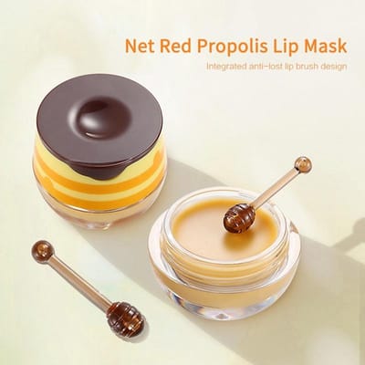 Propolis Hydraterend Lipmasker Slaap Lipbalsem Voedende Anti-rimpel Lipverzorging Anti-barsten Unisex Met Borsteltje Lipverzorging