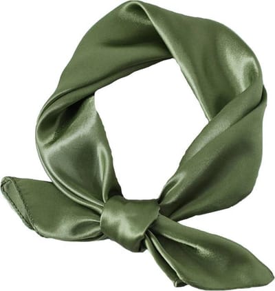 Satijnen Bandana / Zakdoek Olijfgroen | Polyester - Satijnlook  | 60 x 60 cm | Fashion Favorite
