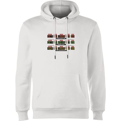 Back To The Future Destination Clock Hoodie - White - S