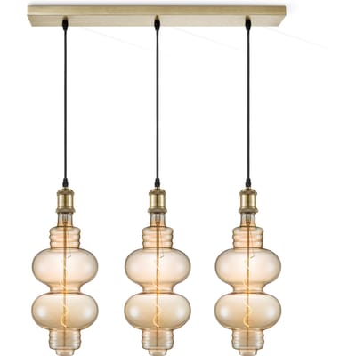 Home sweet home hanglamp Vintage brons 3L Beam Diabolo - amber