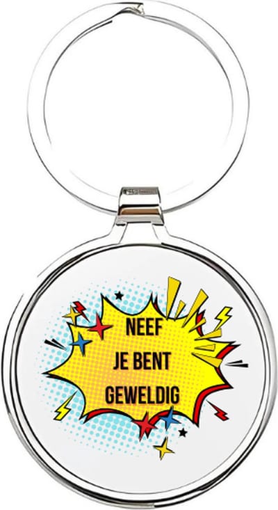 Akyol - Neef je bent geweldig Sleutelhanger - neef - De leukste neef - Neef sleutelhanger - sleutelhanger - Sleutelhanger voor neven - Familie sleutelhanger - verjaardagscadeautje - cadeau voor de liefste neef - nephew - 4 x 7,5 CM