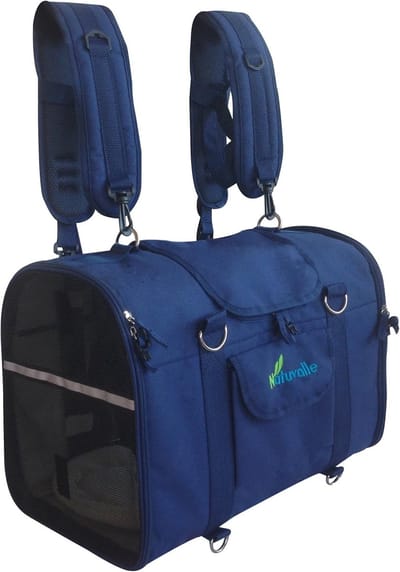 Huisdier Rugzak - Reistas - Veilig Vervoer - 6-in-1 Flexibel - 53 cm Lengte - Zwart