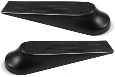 Home Deco Factory Deurstop - 8x stuks - zwart - kunststof - deurstoppen
