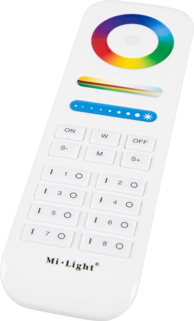 Mi-Light Mi-Boxer - (FUT089) - 8-Zone RGB+CCT Afstandsbediening - (Batterijen niet inbegrepen) - Wit