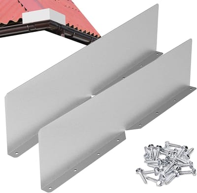 Dakgootbeschermer - Regenwaterafleider - Voorkom Overstroming - Roestvrij Aluminium - 45 cm - Grijs