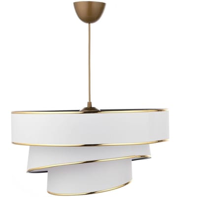 Verlichting - Kroonluchter Lusia - Goud Metaal 40x30x20-72cm (diameter kappen en tot 72 cm hanghoogte) - Elegante Stijlvolle Verlichting