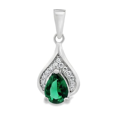 Juwelier Zwartevalk zilveren (gerhodineerd) druppel hanger - 24.377