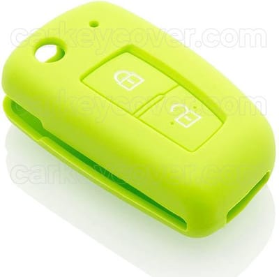 Autosleutel Hoesje geschikt voor Nissan - SleutelCover - Silicone Autosleutel Cover - Sleutelhoesje Lime groen