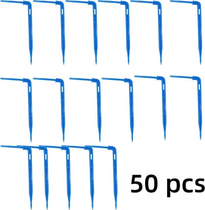 50x Druppelbewatering Stralers – Precieze Waterafgifte, Duurzaam PE Materiaal – Voor Potplanten & Tuinbewatering – Microsproeiers Blauw