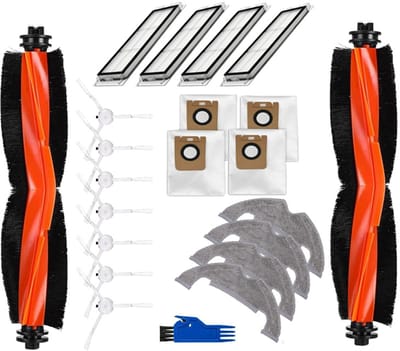 PolkaHome® Accessoireset voor Robotstofzuigers -22-delige – Hoofdborstel, Zijborstels, HEPA-filters, Stofzakken & Dweilpads – Compatibel met Dreame D10 Plus / D10s Plus / L10 Plus / Z10 Pro– robotstofzuiger accessoires & onderdelen