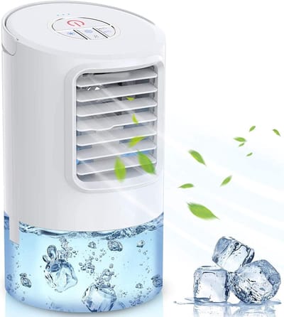 Mini Air Cooler - Persoonlijke Ventilator - Persoonlijke Koeling - 4-in-1 Functie - 400 ml Tank - Rood