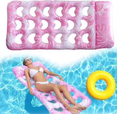 Zwemband - Zwembadfloat - Opblaasbaar Luchtbed Zwembad - Hartvormige Float - Roze - 180 x 90 cm - Voor Zomer en Waterpret