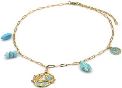 Ketting - RVS - grote bedels - 40-45 cm