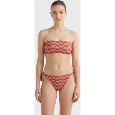 Shiwi Side Strap Bikini Bottom Groovy Wave Frozen Choco Brown Size: 44 | Bikinis Outlet | Dames | Bruin