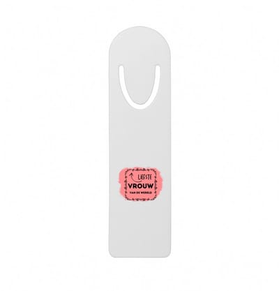 Hacebo® - liefste vrouw van de wereld metalen boekenlegger - Vriend/vriendin - de liefste vrouw - valentijnsdag - verjaardag - cadeautje voor vriendin - kado - geschenk Bladwijzer boekenleggers - 12.7 cm x 3.2cm