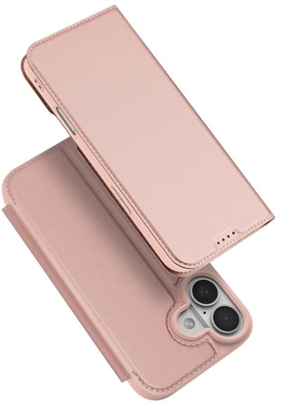 Dux Ducis Geschikt voor iPhone 17 hoesje - Slim bookcase - Rose Goud