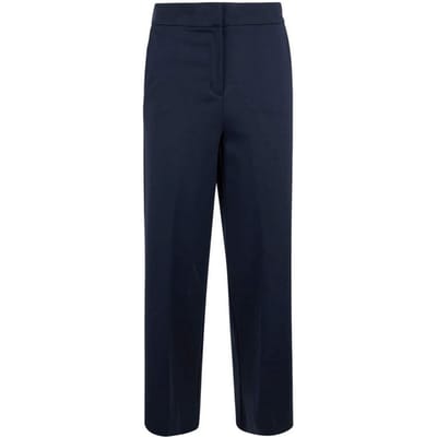 broek bijgesneden vrouw blauw