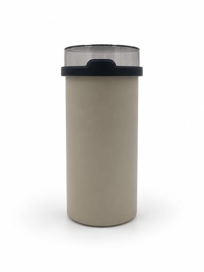 JQ Liv Beschuit Bewaardoos Beige/Zwart met donkere deksel - 100% luchtdicht - Beschuitdoos - Rijstwafelbus - Pastabus - Beschuitbus