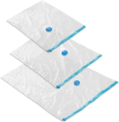 tectake® Vacuümzak Opbergzak | Vacuümzak Kledingzak - Diverse Aantallen en Maten (Set van 10 | 5xS | 3xM | 2xL | Nr. 402526)