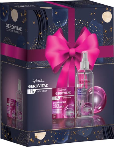 Gerovital H3 Evolution Anti-Aging Huidverzorgingsset - Anti-Rimpel Dagcrème SPF10 & Micellair Water met Hyaluronzuur - Cadeauset
