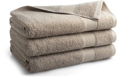 Katoenen handdoek - 3 stuks - 70x140 - kleur taupe