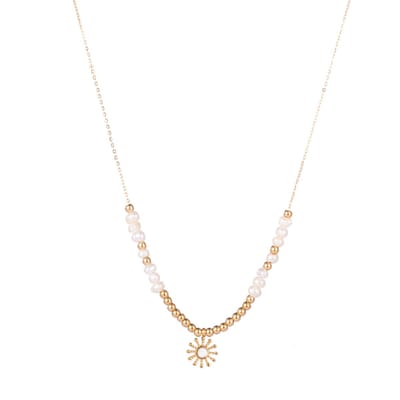 Go Dutch Label Collier pearly zon Goud