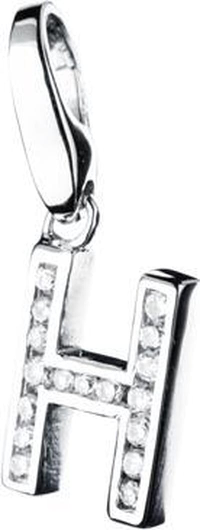 Charm | bedel | zilver | letter | H | zirkonia | cijfer |dieren | liefde | herinnering | geboorte | huwelijk | vakantie