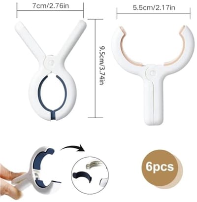 6 stuks strandhanddoekclips – winddichte wasknijpers voor handdoeken, ligstoelen, zwembad en camping – groot en stevig