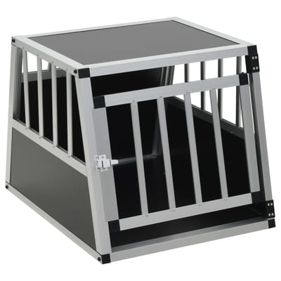 Boîte de transport pour chien avec porte unique 54 x 69 x 50 cm