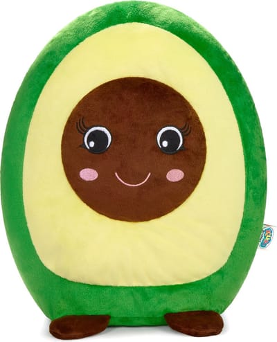 SQUISHBRUBIES Anna de Avocado - Superzachte Pluche Knuffel - Kawaii Knuffel - Squishy - Speelgoed - 35 cm groen en bruin