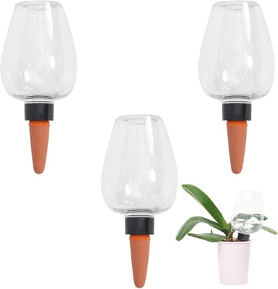 Ulisem - Automatische watergever - 3 stuks 350 ml planten watergeefsysteem - Topvulling met keramieken cone - Geeft langzaam en gelijkmatig water - Voor binnenpotten en hangplanten - Ideaal voor drukke plantenliefhebbers - Cadeau voor tuinliefhebbers