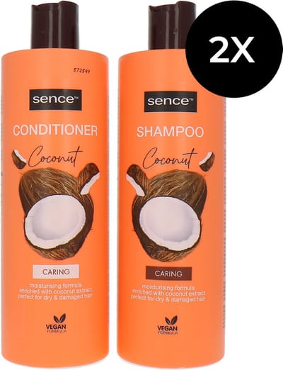 Sence Caring Shampoo & Conditioner Coconut - 2 x 400 ml