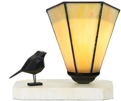 Tiffany tafellamp / sculptuur Ballade van een Vogel Narcissus - Art Deco Trade