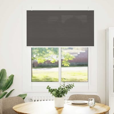 vidaXL - Plissé - rolgordijn - 105x150cm - stofbreedte - 104,4cm - polyester - zwart