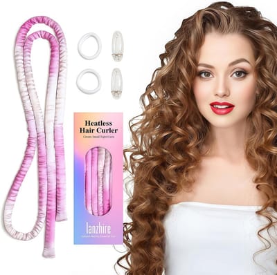 Krulband voor haar - Hittevrije krullen - Haar stylen - Zonder hitte - Lang en kort haar - Tie Dye