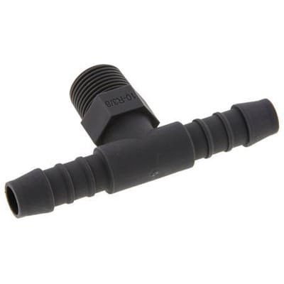 10 mm & R3/8'' PA 6 T-slangpilaar met buitendraad [5 Stuks]