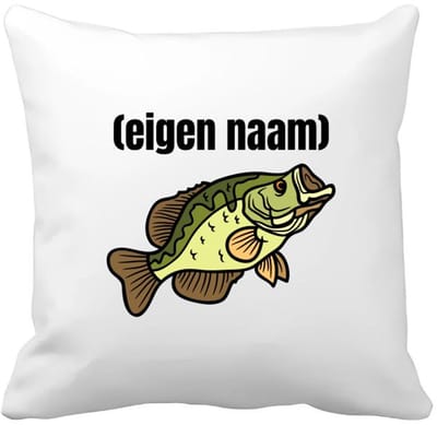 Akyol - vis met eigen naam Kussen hoes - Vis - vissen liefhebbers - iemand die houdt van vissen - verjaardag - cadeau - kado - 40 bij 40 cm