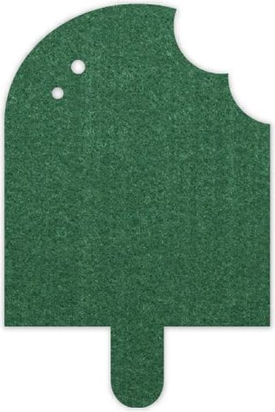IJs vilt onderzetter - Donkergroen - 6 stuks – 100 x 75 mm – IJs vorm - Glas onderzetter - Cadeau - Woondecoratie - Woonkamer - Tafelbescherming - Onderzetters Voor Glazen - Keukenbenodigdheden - Woonaccessoires - Tafelaccessoires