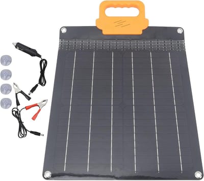 Zonnepaneel Kit - Draagbaar Paneel - Buiten Opladen - Hoge Conversie - 20W 18V - Zwart