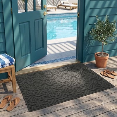 Maison Elara Vuilvangmat 44 x 76 cm - Antislip Deurmat Binnen - Absorberend Laag Profiel - Donkergrijs