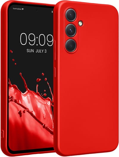 kwmobile metallic telefoonhoesje van TPU - geschikt voor Samsung Galaxy A54 5G - Flexible case voor smartphone - In metallic donkerrood