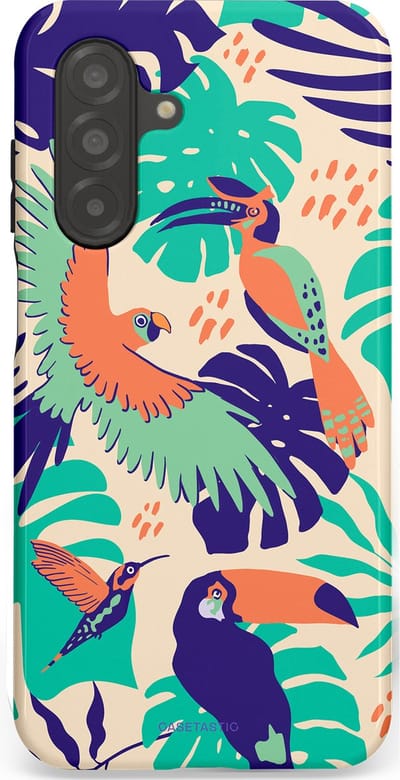 Casetastic Hoesje Geschikt voor Samsung A26 - Stijlvolle Beschermende Duo-layer Case - Tropische Vogels
