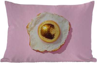 Buitenkussens - Tuin - Ei - Disco - Ontbijt - Glitter - 50x30 cm