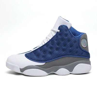 Heren Roterende Comfortabele Gesp Sneaker Jeugd Mode Trendy Schoenen Hoge Kwaliteit Hoge Hulp Praktische Training Basketbalschoenen 41 blue