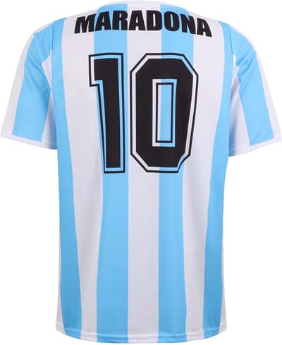 Argentinie Maradona Voetbalshirt - Voetbalshirts Kinderen - Jongens en Meisjes - Sportshirts - Volwassenen - Heren en Dames - Maat 128