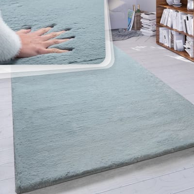 Paco Home Hoogpolig vloerkleed woonkamer kunstvacht superzacht effen 80x300 cm