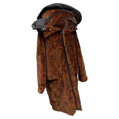 Etro jas met capuchon en paisleyprint in veelkleurig fluweel